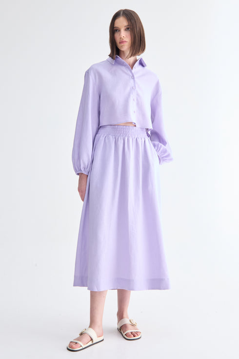 CAMISA MANGAS BUFANTE LÍLAS