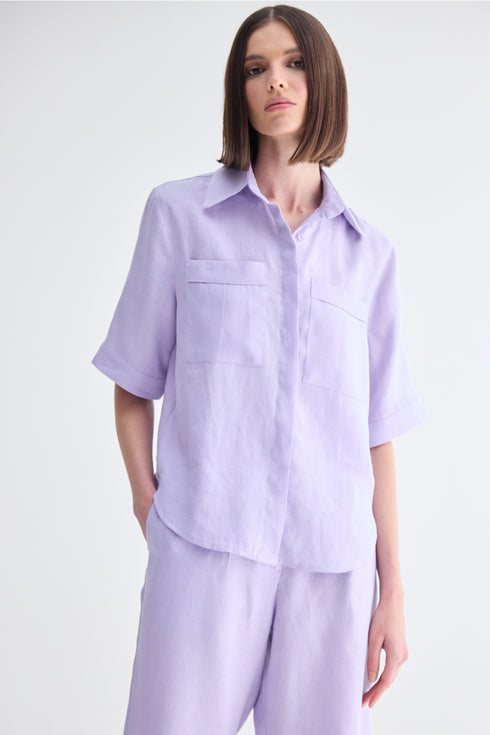 CAMISA MANGA CURTA LÍLAS