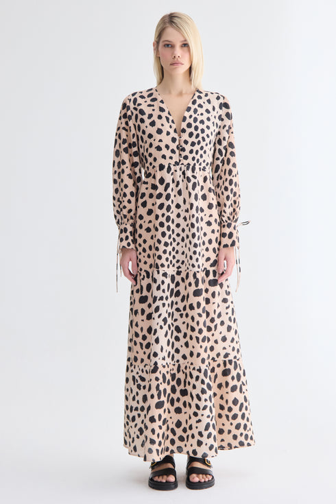 VESTIDO CAMADAS ONÇA