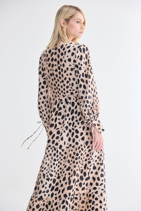 VESTIDO CAMADAS ONÇA