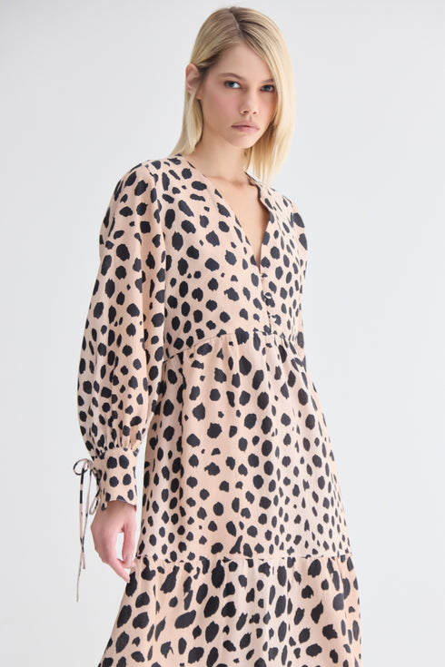 VESTIDO CAMADAS ONÇA