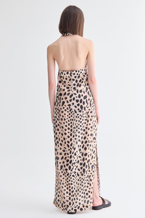 VESTIDO CRUZADO ONÇA