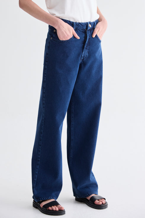 CALÇA JEANS BAGGY MARINHO