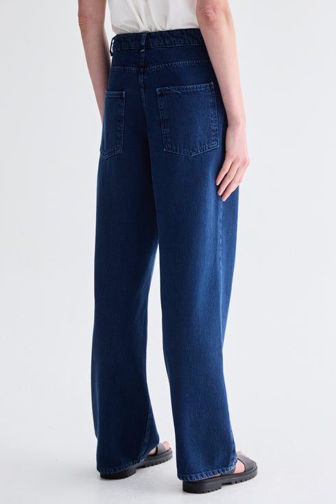 CALÇA JEANS BAGGY MARINHO