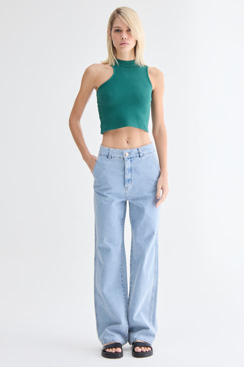 CALÇA JEANS RETA CLARO