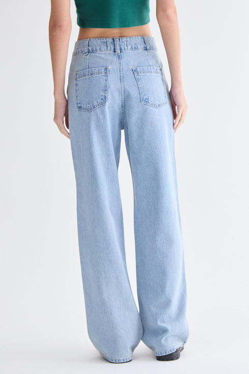 CALÇA JEANS RETA CLARO