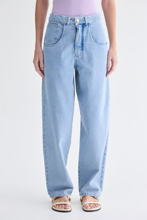 CALÇA AMPLA JEANS CLARA