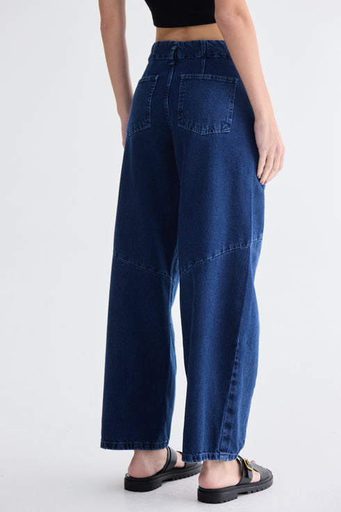 CALÇA SLOUCHY JEANS MARINHO