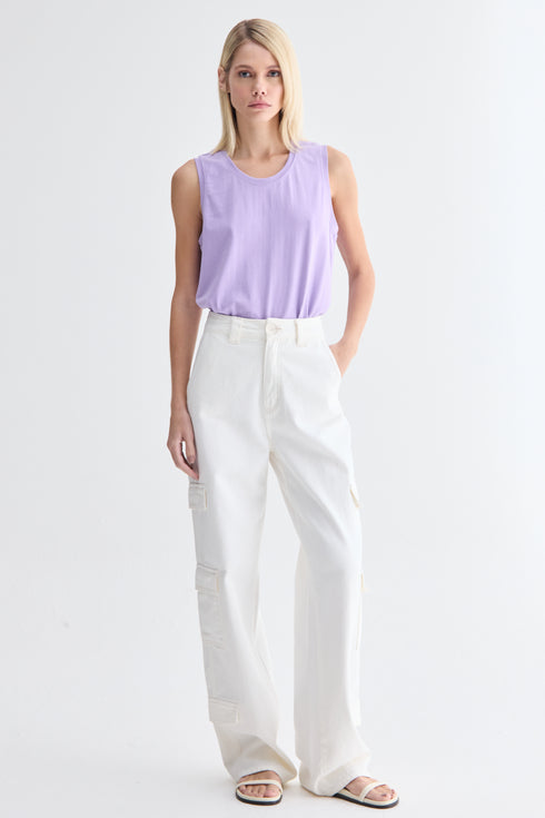 CALÇA CARGO SARJA OFF WHITE