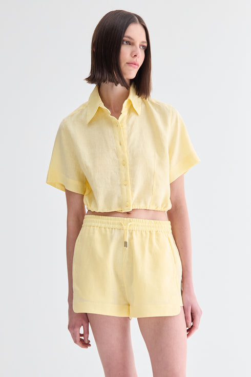 SHORTS BOXER AMARELO