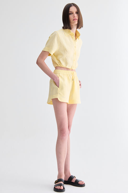 SHORTS BOXER AMARELO