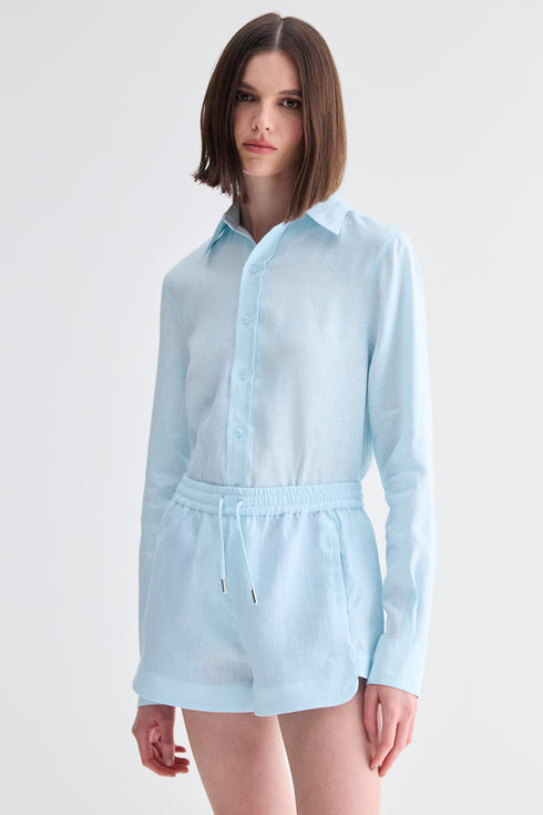 SHORTS BOXER AZUL CLARO