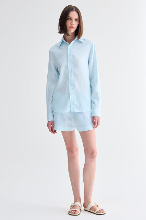 SHORTS BOXER AZUL CLARO