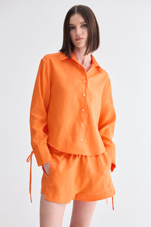 SHORTS BOXER LARANJA