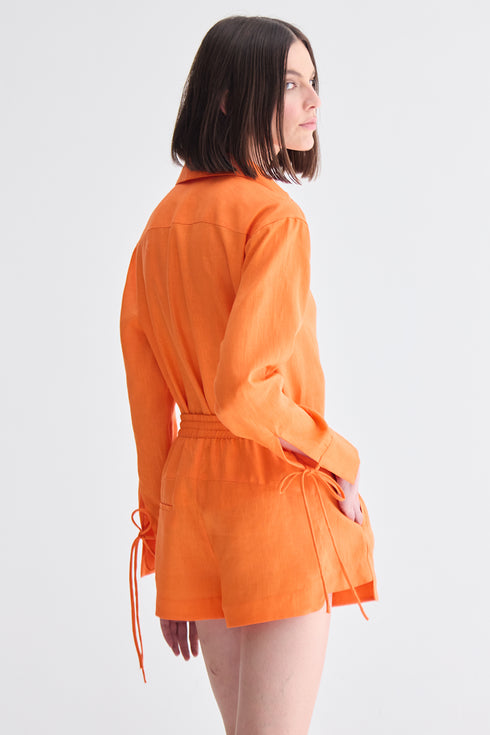 SHORTS BOXER LARANJA