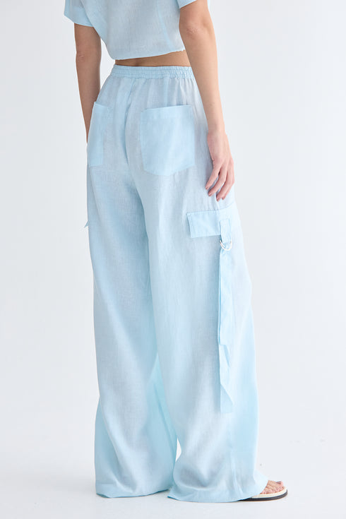 CALÇA CARGO AZUL CLARO