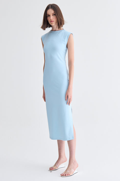 VESTIDO RETO AZUL CLARO