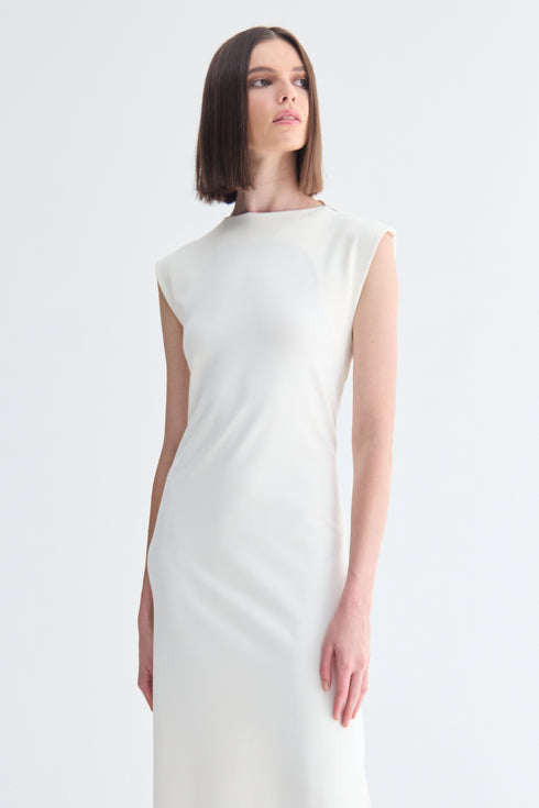 VESTIDO RETO OFF WHITE