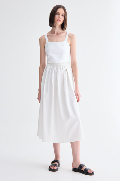 SAIA MIDI FRANZIDA OFF WHITE
