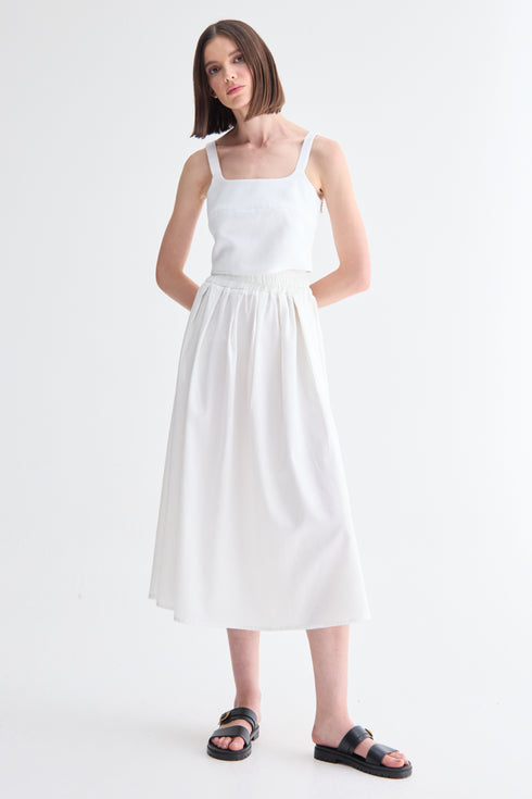 SAIA MIDI FRANZIDA OFF WHITE