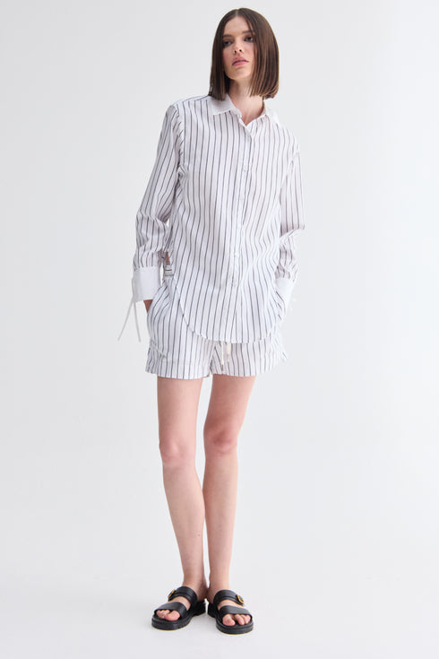 SHORTS LISTRA FINA MARINHO