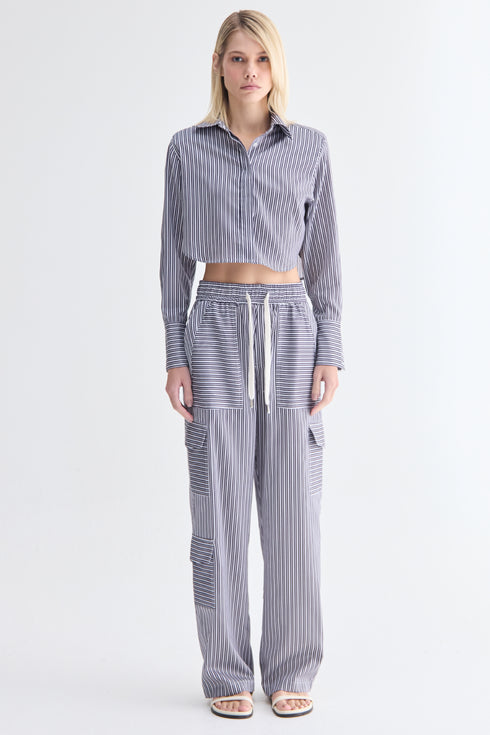 CALÇA LISTRA DUPLA MARINHO