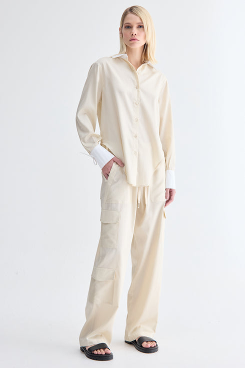 CALÇA AMARRAÇÃO BEGE