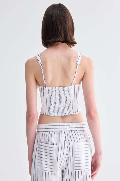 TOP LISTRA FINA MARINHO