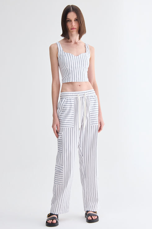 TOP LISTRA FINA MARINHO