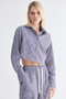 CAMISA CROPPED LISTRA DUPLA MARINHO