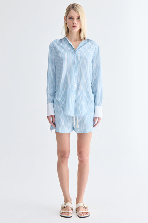 CAMISA LISTRA AZUL CLARO