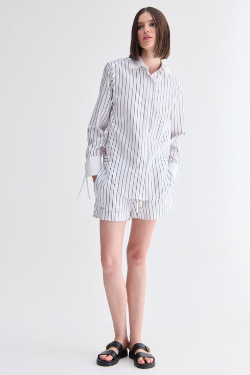 CAMISA LISTRA FINA MARINHO