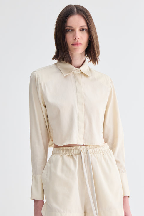CAMISA CROPPED BEGE
