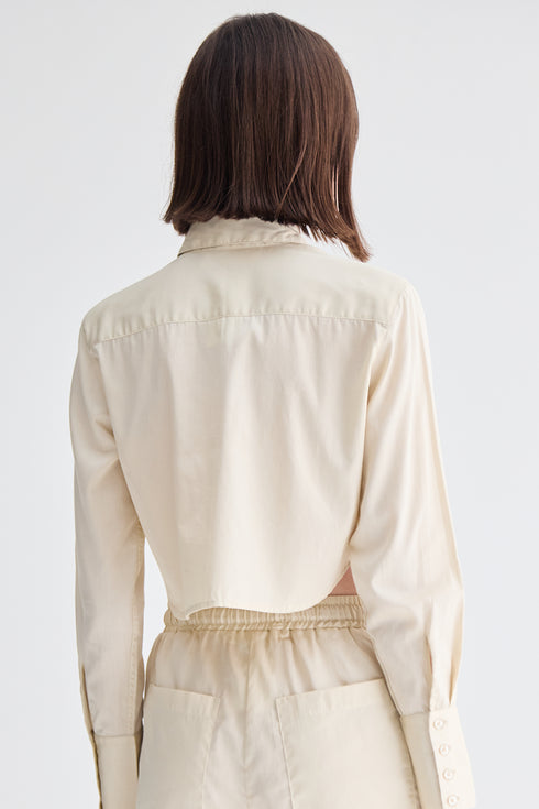 CAMISA CROPPED BEGE