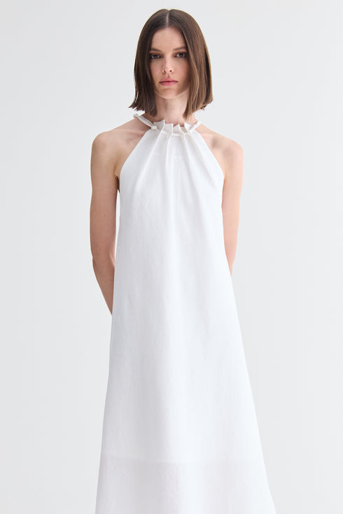 VESTIDO PREGAS BRANCO