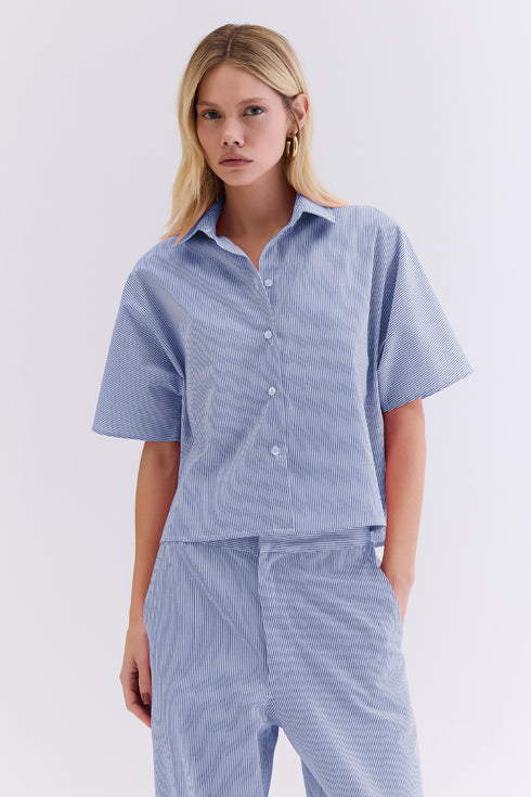 CAMISA LISTRADA AZUL