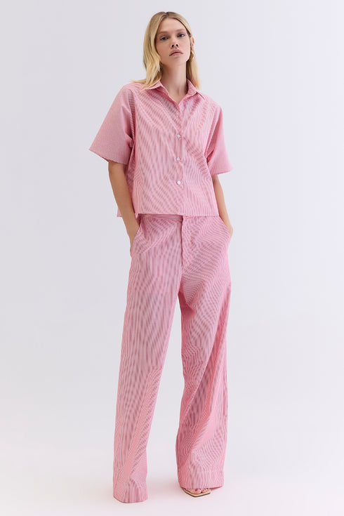 CAMISA LISTRADA VERMELHA