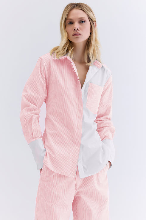 CAMISA LISTRADA ROSA