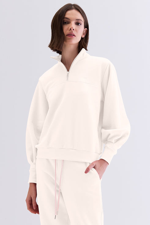 HOODIE GOLA ZIPER NATURAL