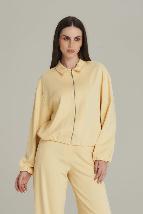 JAQUETA BOMBER MANTEIGA