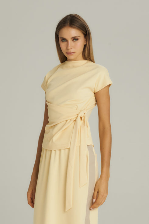 BLUSA AMARRAÇÃO MANTEIGA