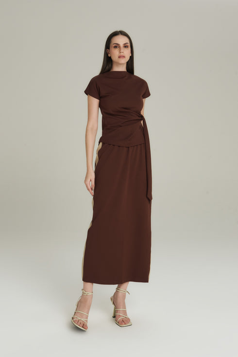 BLUSA AMARRAÇÃO MARROM