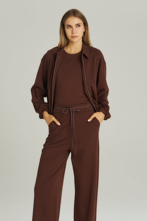 JAQUETA BOMBER MARROM