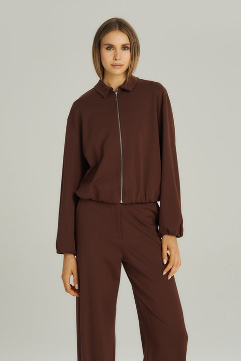 JAQUETA BOMBER MARROM