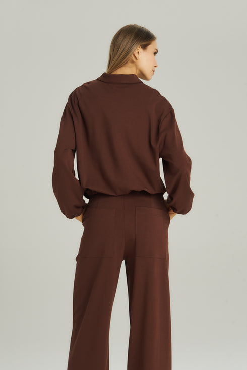 JAQUETA BOMBER MARROM