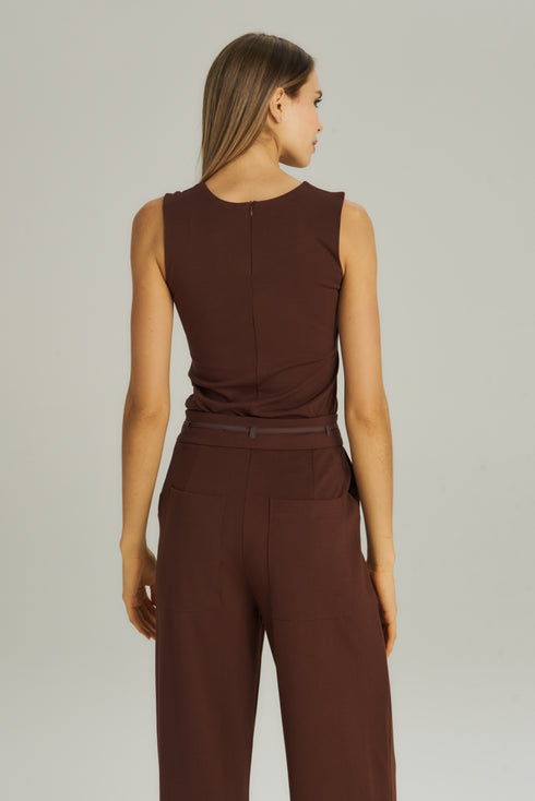 CALÇA RETA MARROM