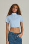BLUSA MANGA CURTA AZUL SERENO