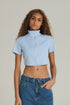 BLUSA MANGA CURTA AZUL SERENO
