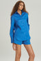 CAMISA OVER LINHO AZUL