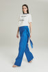 CALÇA COM PANO LINHO AZUL